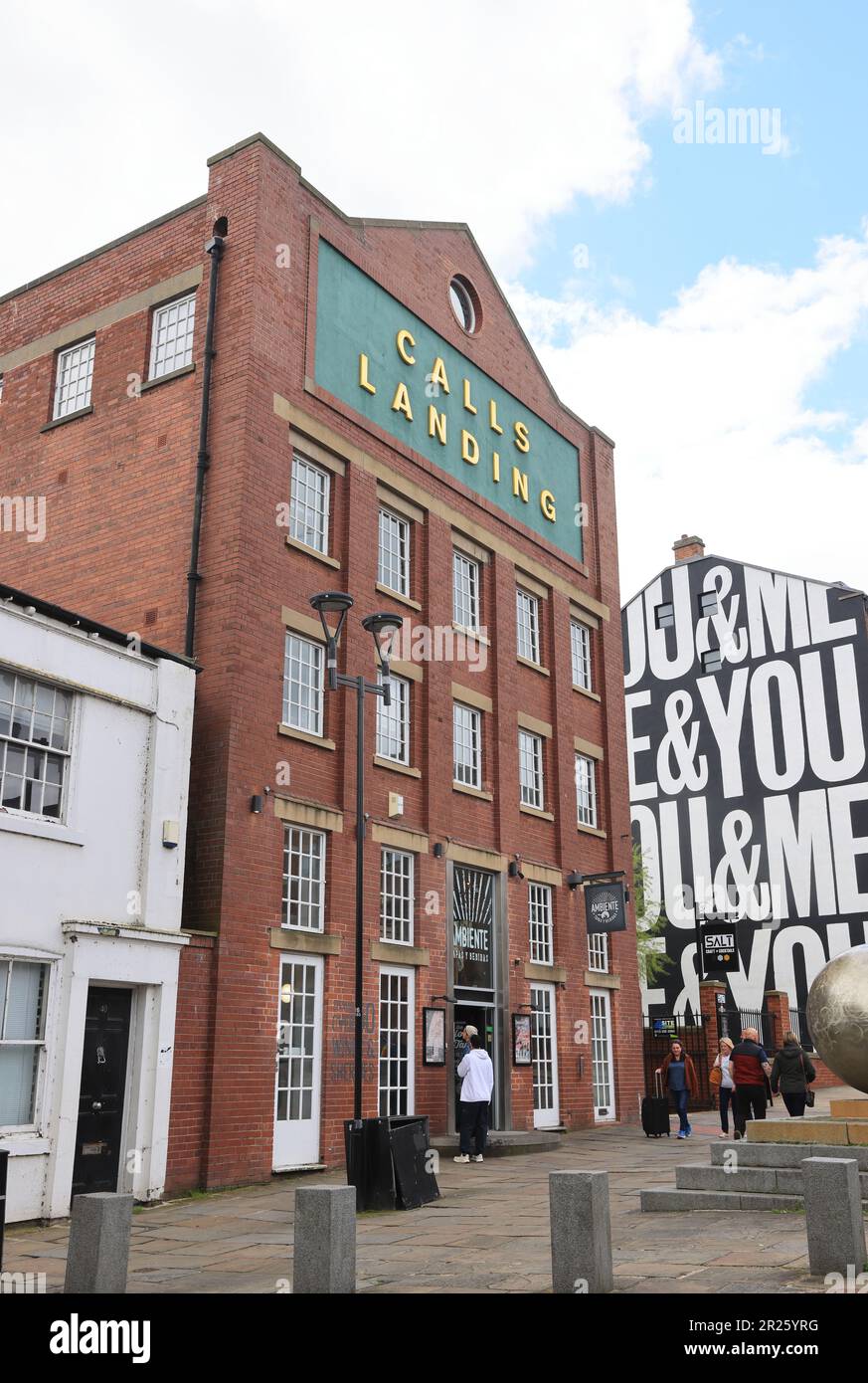 Edifici nell'area chiamate nel centro della città di Leeds, West Yorkshire, Regno Unito Foto Stock
