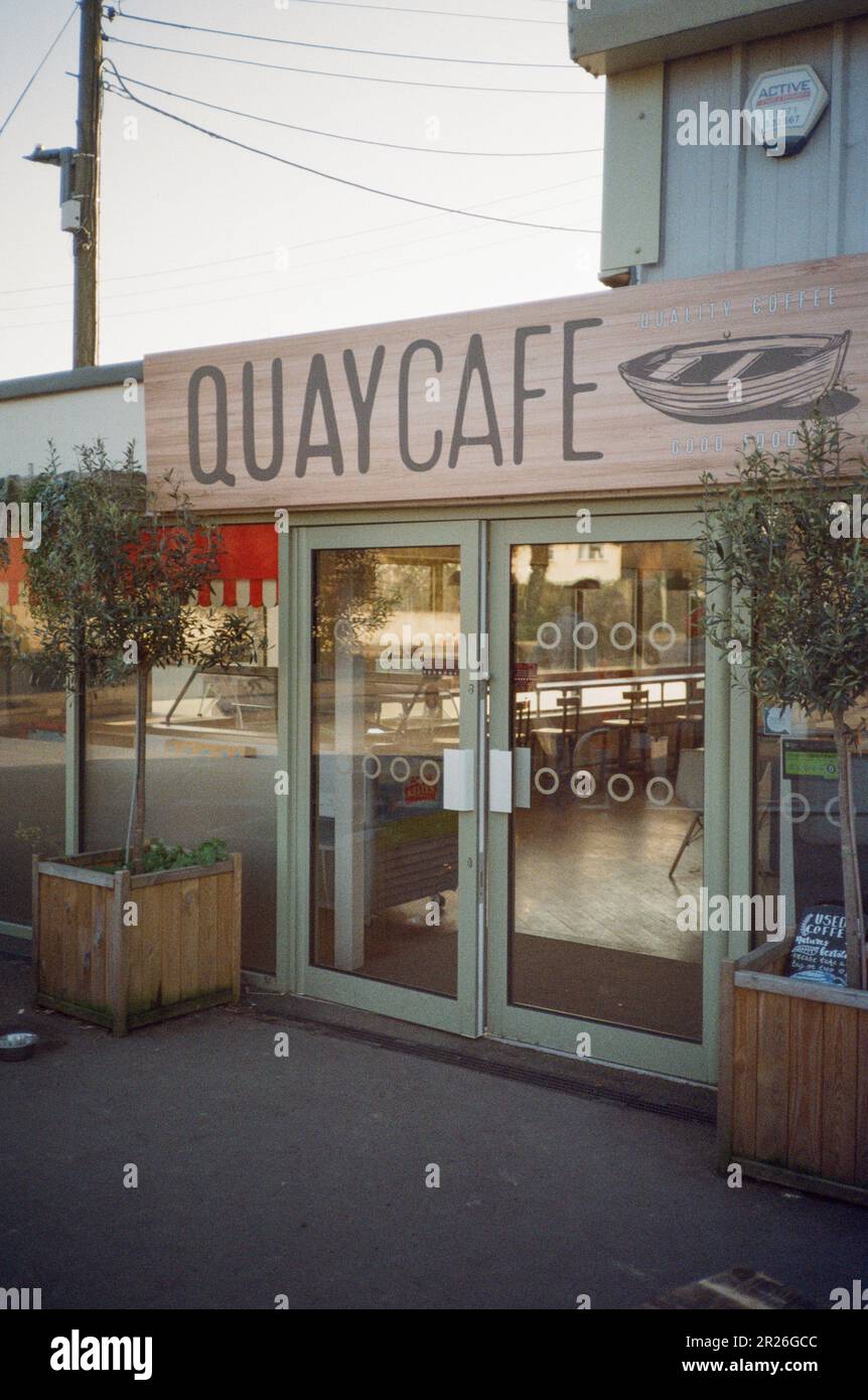 Quay Cafe, Braunton, Devon, Inghilterra, Regno Unito. Foto Stock