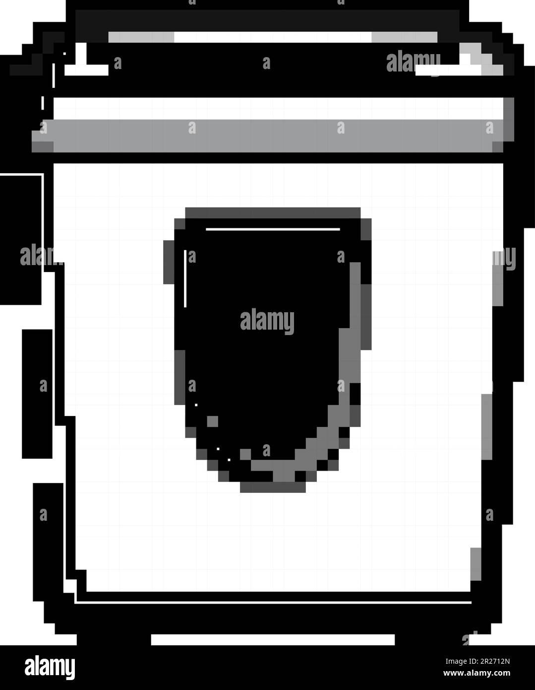 distruggi taglio shredder gioco pixel arte illustrazione vettore Illustrazione Vettoriale