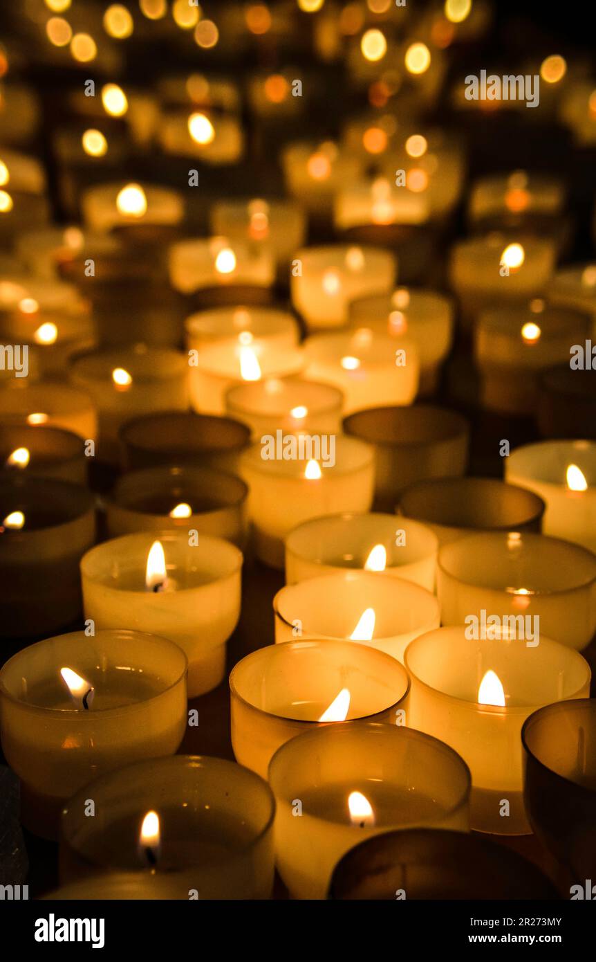 Candele Burning Foto Stock