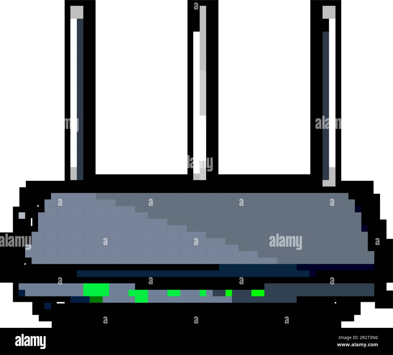 rete dsl modem gioco pixel art vettoriale illustrazione Illustrazione Vettoriale