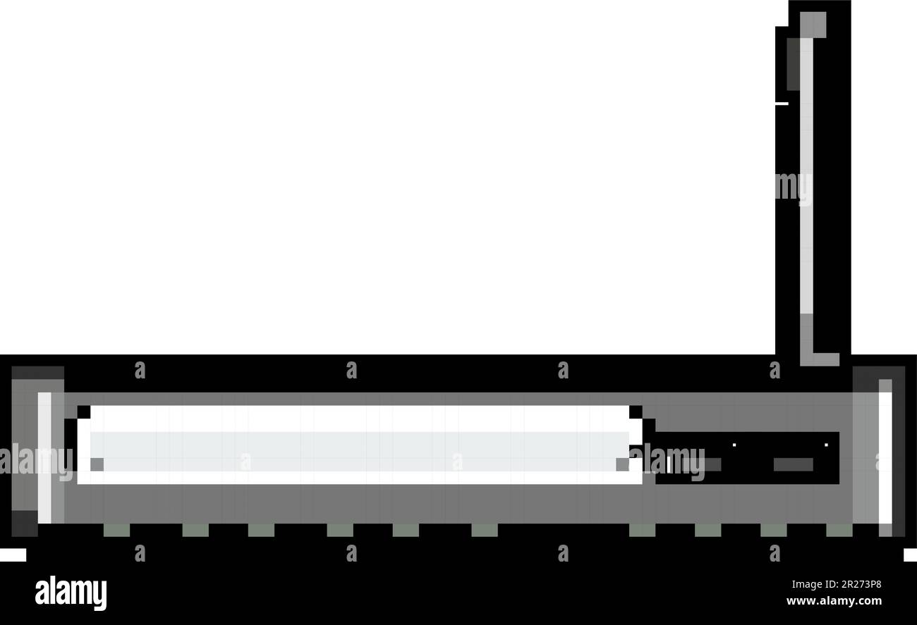 ethernet dsl modem gioco pixel art vettoriale illustrazione Illustrazione Vettoriale