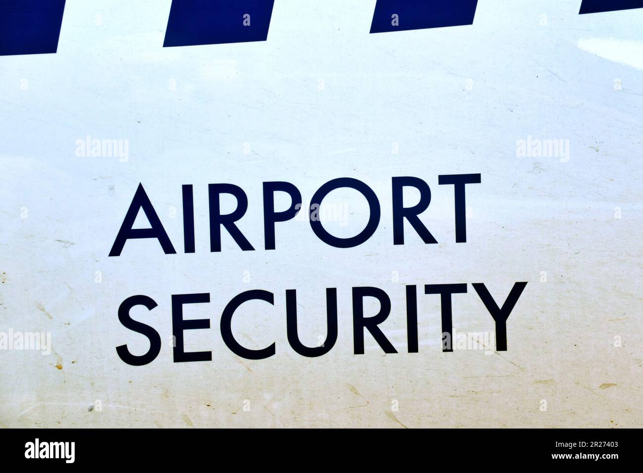 auto di sicurezza dell'aeroporto di glasgow Foto Stock