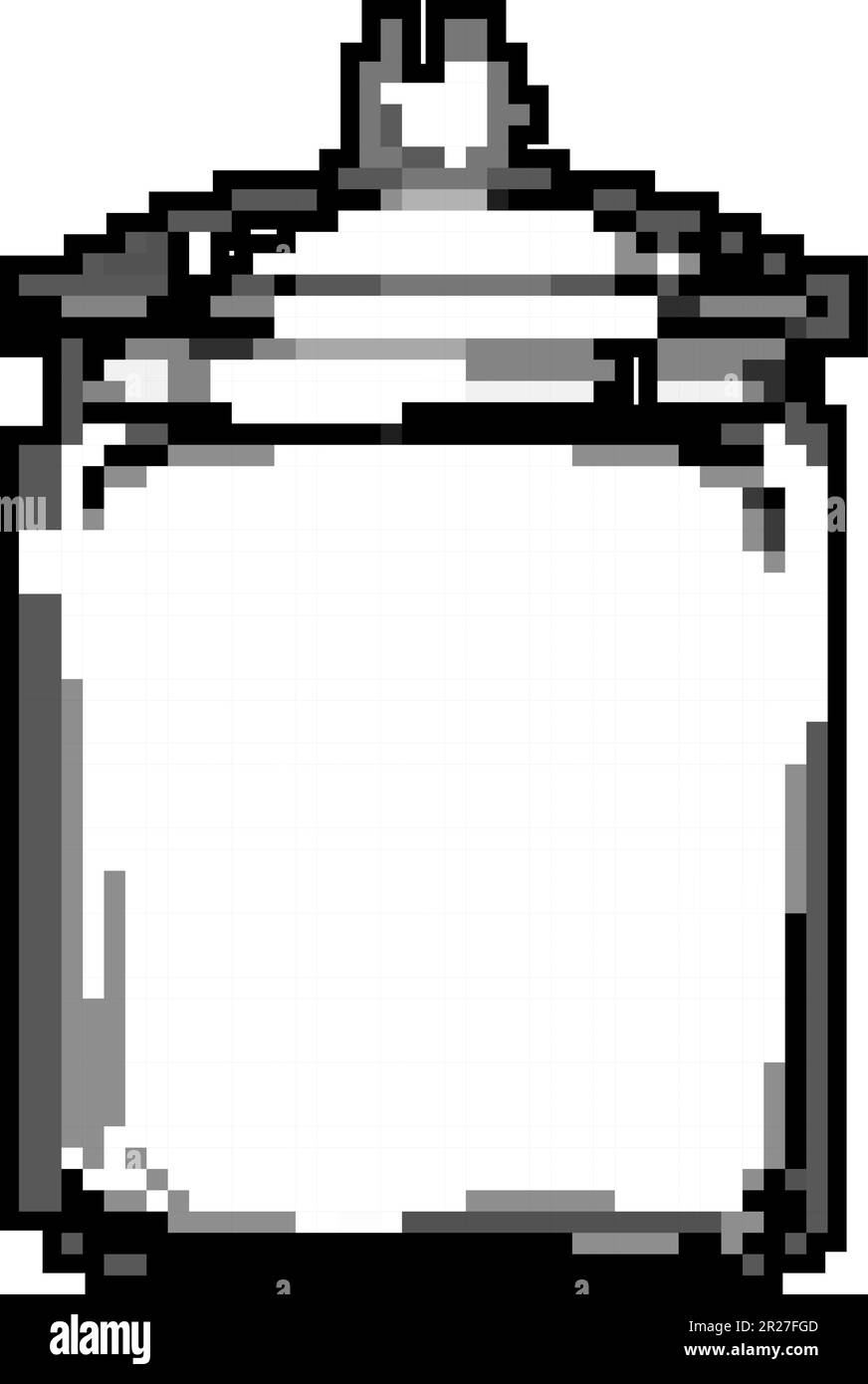 vaso vetro contenitore gioco pixel arte illustrazione vettore Illustrazione Vettoriale
