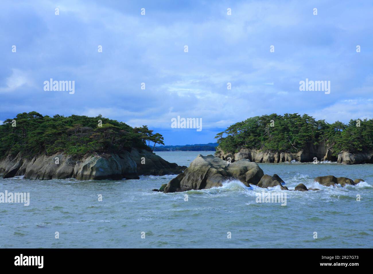 Matsushima - uno dei tre punti più panoramici del Giappone Foto Stock