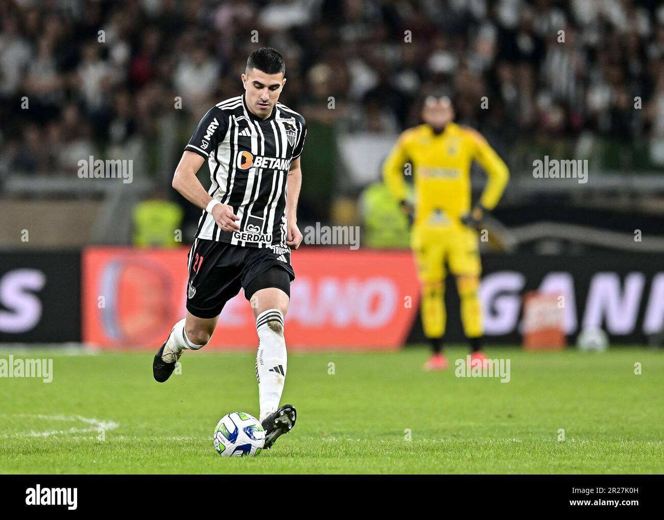 Belo Horizonte, Brasile. 17th maggio, 2023. Stadio Mineirao Rodrigo Battaglia di Atletico Mineiro, durante la partita tra Atletico Mineiro e Corinzi, durante il round del 16° incontro della Copa do Brasil 2023, a Estadio do Mineirao, questo Mercoledì, 17. €30761 (Gledston Tavares/SPP) Credit: SPP Sport Press Photo. /Alamy Live News Foto Stock