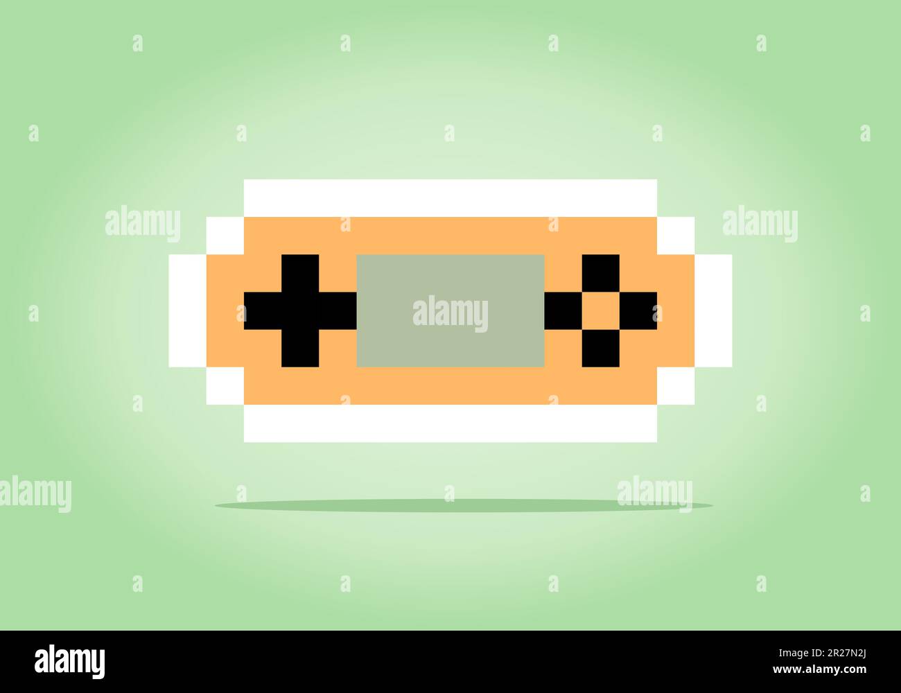 8-bit pixel di console di gioco portatile. Gadget nell'illustrazione vettoriale per il cross-stitch e le risorse di gioco. Illustrazione Vettoriale