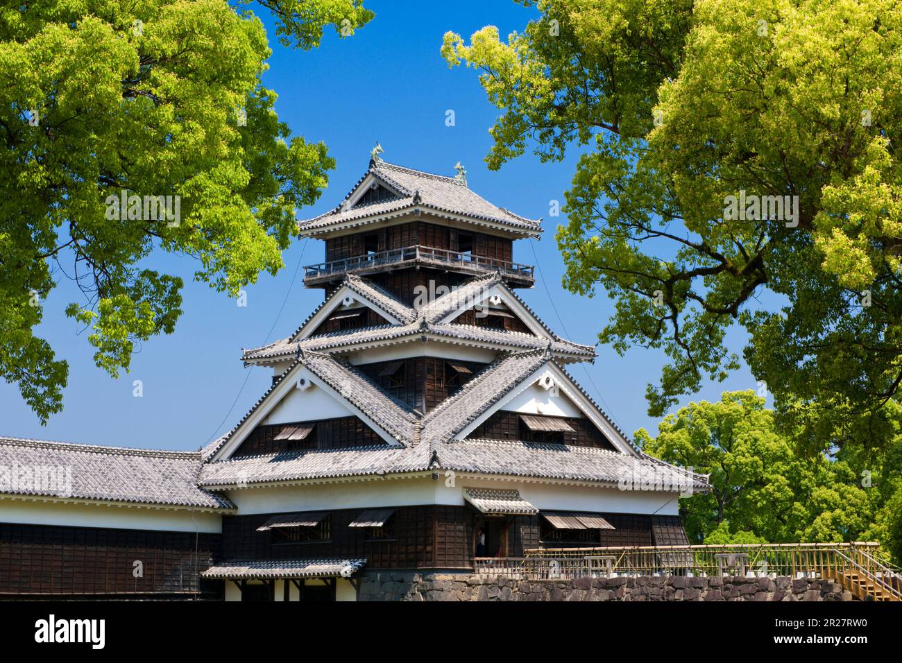 La torretta di Uto del Castello di Kumamoto Foto Stock