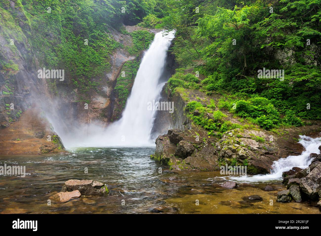 Grandi cascate di Akiu Foto Stock