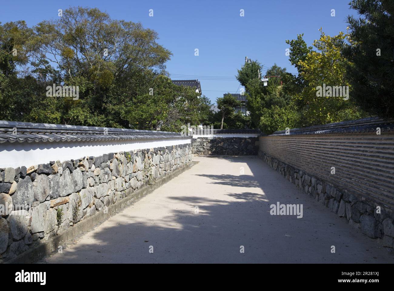 muri di fango e pietra Foto Stock