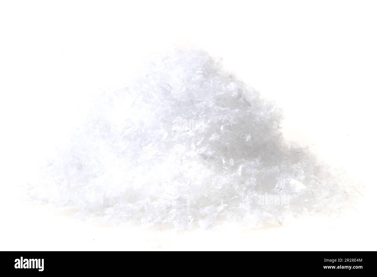 neve fresca isolata su sfondo bianco Foto Stock