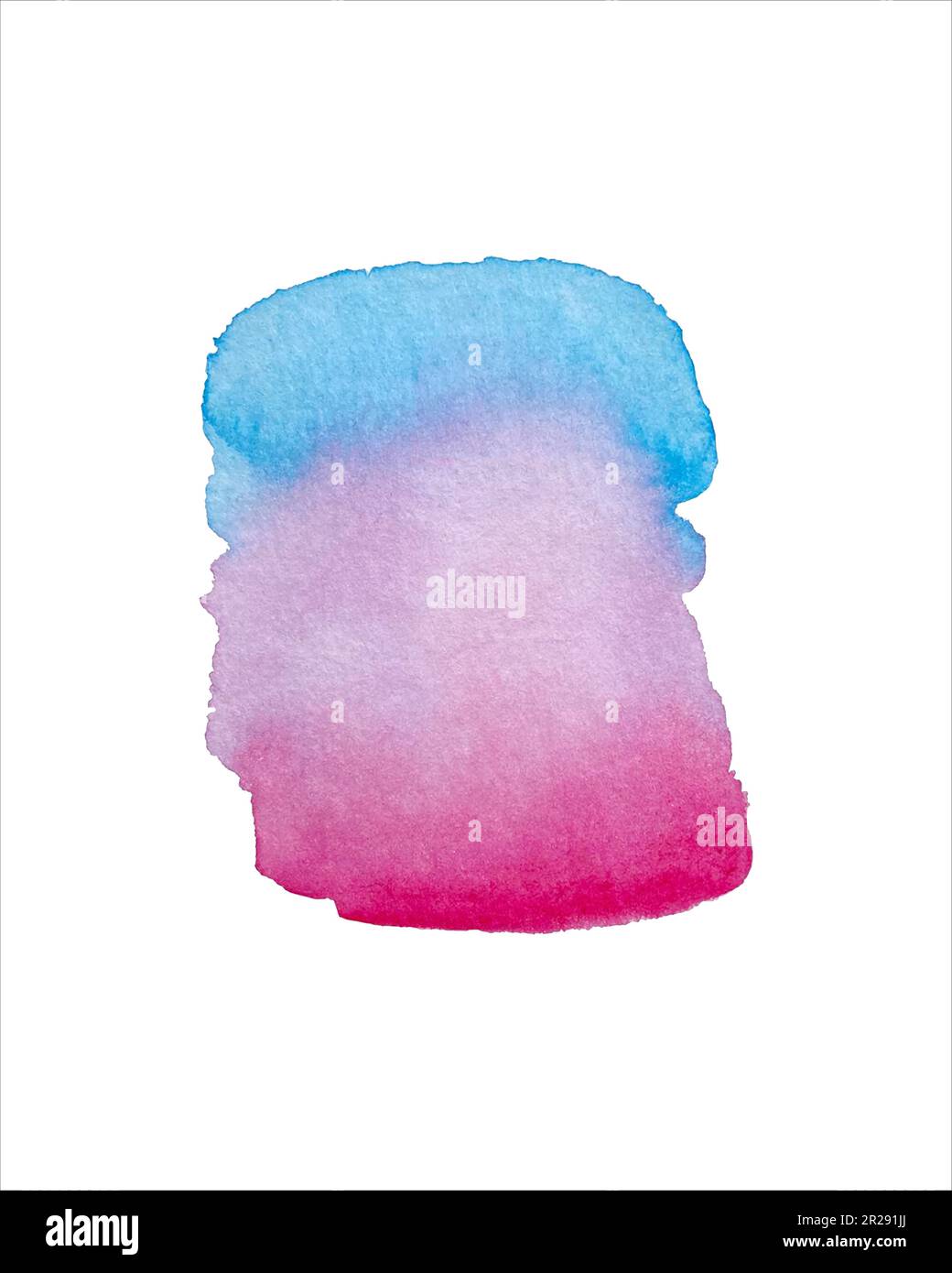 Acquerello astratto mano pittura texture isolato su sfondo bianco, rosa e blu acquerello texture fondo. Illustrazione vettoriale Illustrazione Vettoriale