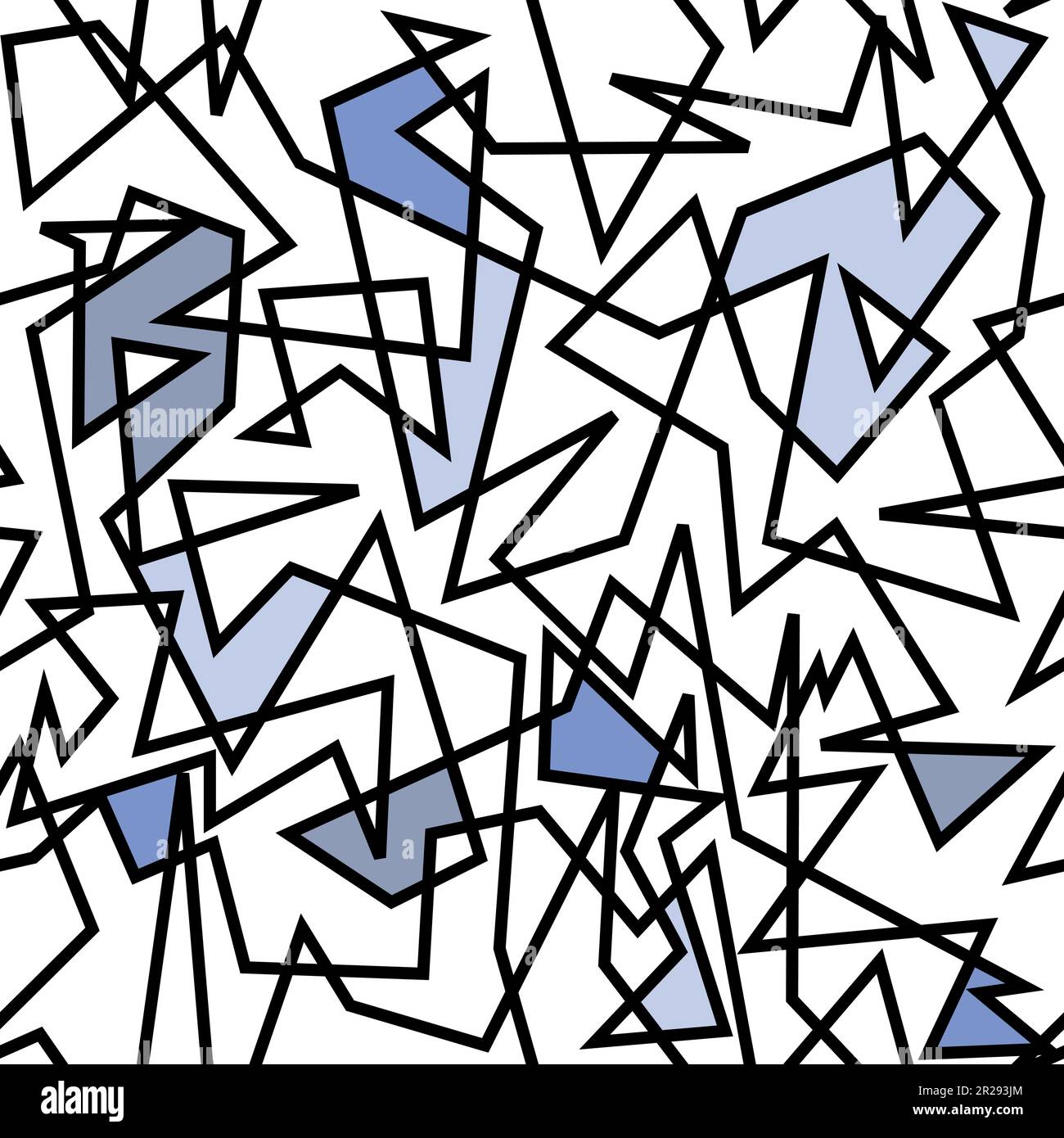 Disegno senza cuciture arte moderna Geometrico stile Mondriano linee edgy sfondo casuale. Texture alla moda. Illustrazione Vettoriale