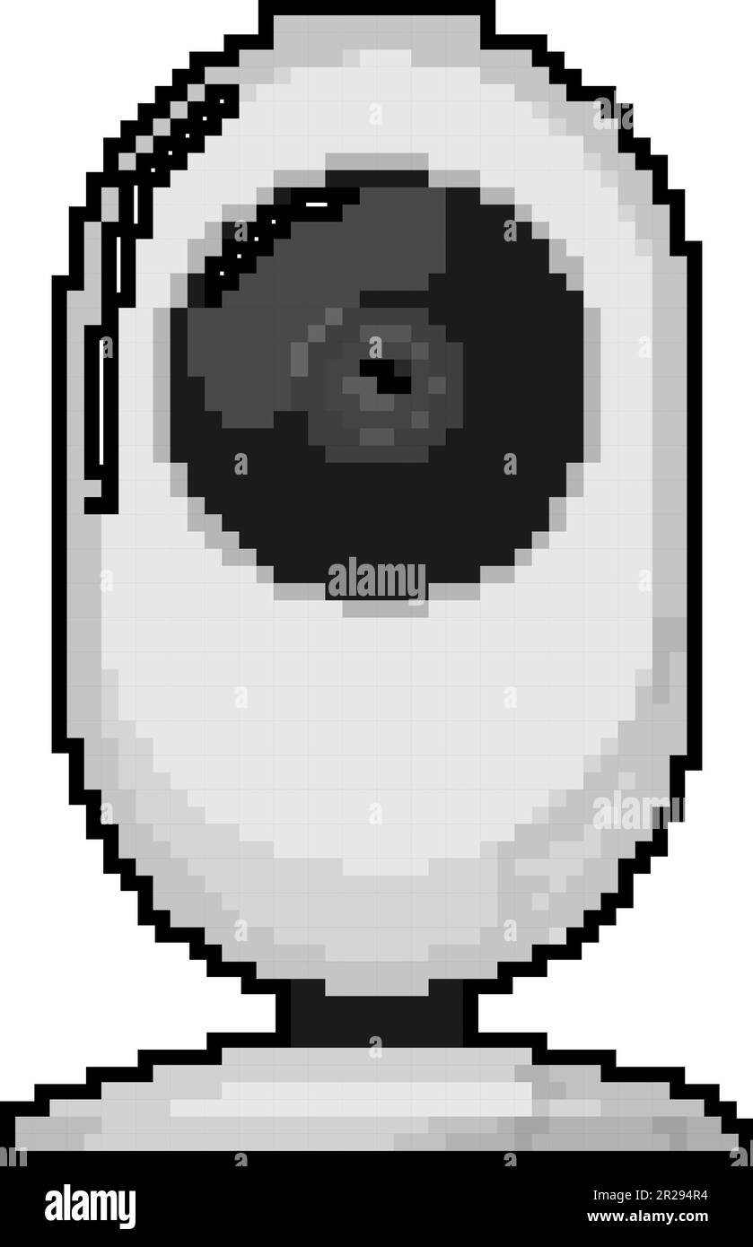 telecamera di sicurezza cctv gioco pixel art illustrazione vettoriale Illustrazione Vettoriale