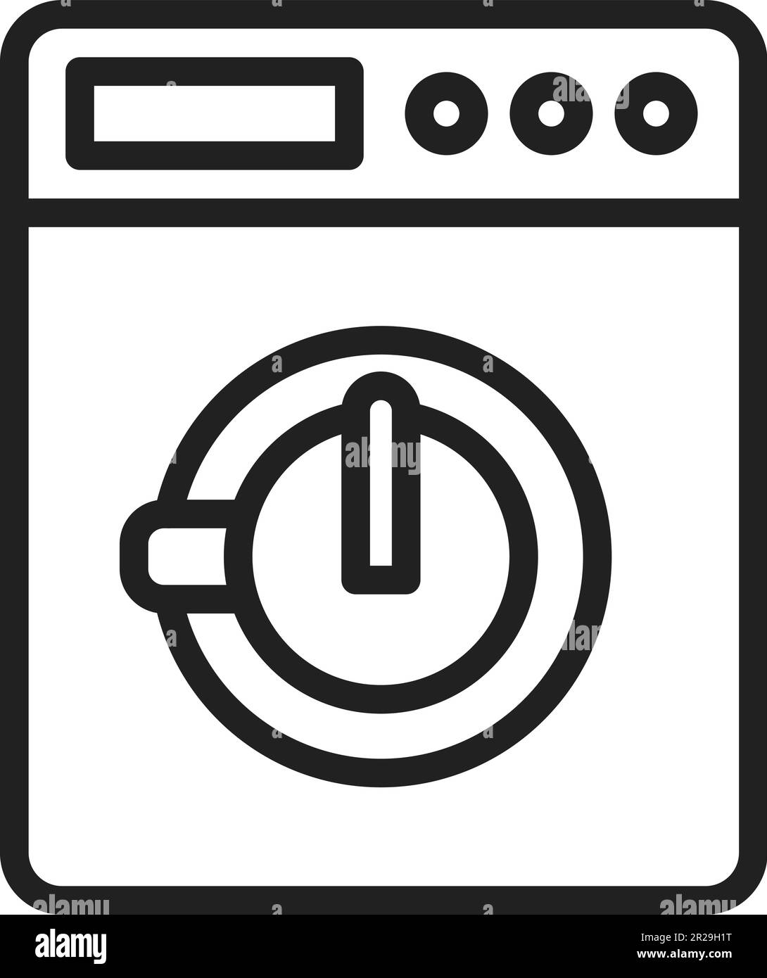 Immagine vettoriale dell'icona del programma di lavaggio. Illustrazione Vettoriale