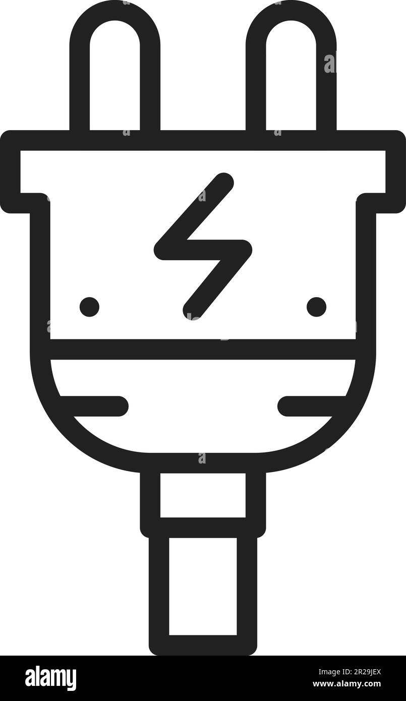 Icona plug immagine vettoriale. Illustrazione Vettoriale