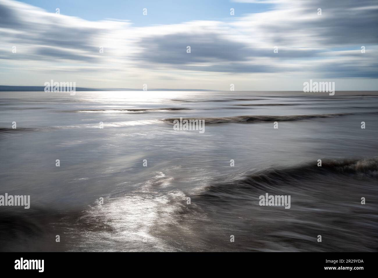 Movimento intenzionale fotocamera spiaggia e mare abstract Foto Stock