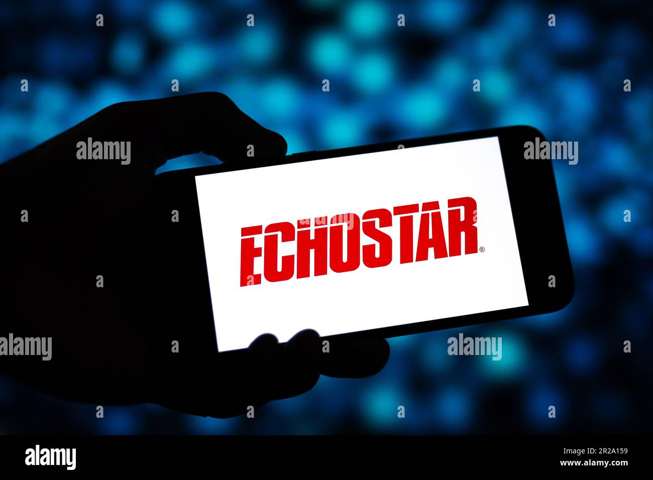 Editoriale Echostar. Echostar è un fornitore mondiale di servizi di comunicazione via satellite e Internet Foto Stock