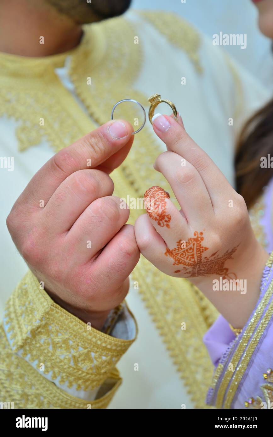 Hennè Tattoo su Hennè Hand.Wedding della sposa Foto Stock