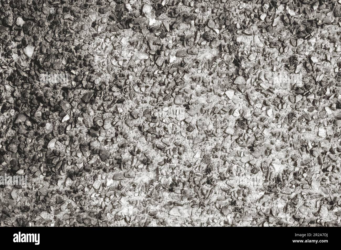 Parete in cemento, pavimento. Struttura porosa, colore grigio scuro. Struttura ruvida di calcestruzzo, stucco. Superficie di calcestruzzo. Parete testurizzata. Foto Stock