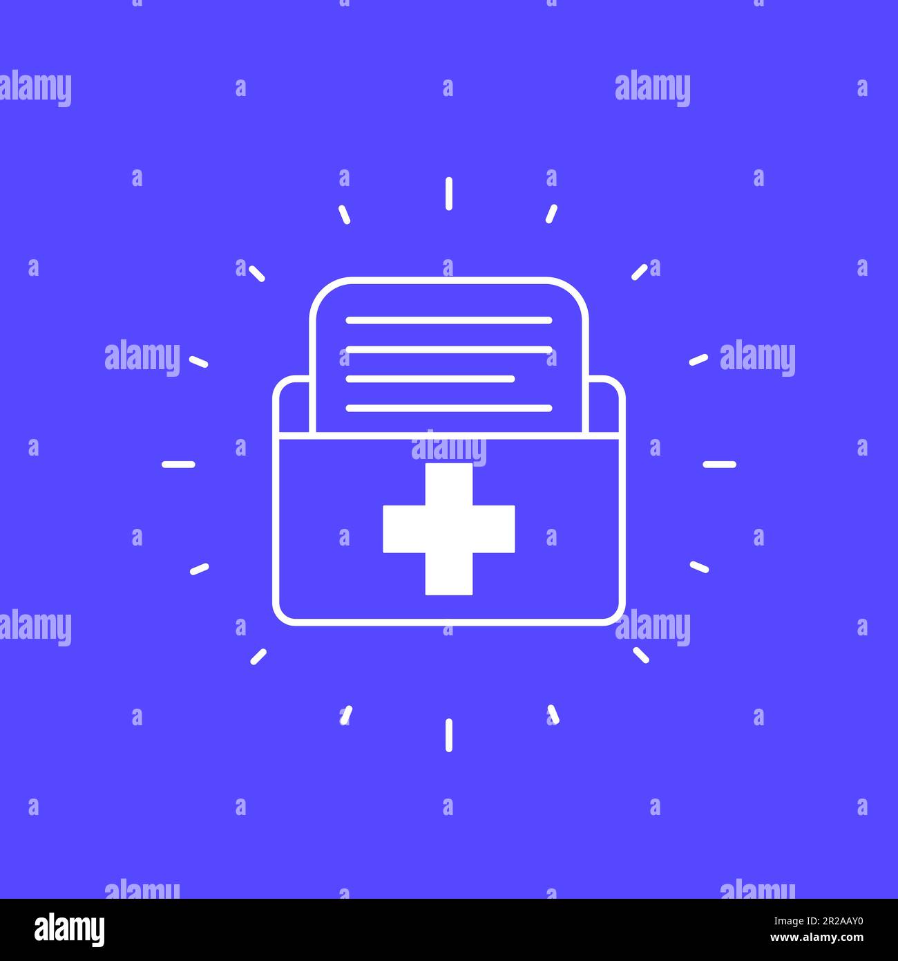 anamnesi medica, icona del vettore dei referti paziente Illustrazione Vettoriale