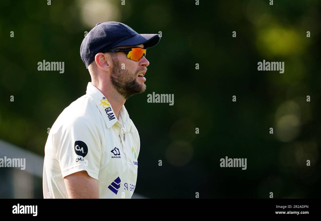 Jamie McIlroy di Glamorgan il giorno uno della partita LV= Insurance County Championship al 1st Central County Ground, Hove. Data immagine: Giovedì 18 maggio 2023. Foto Stock