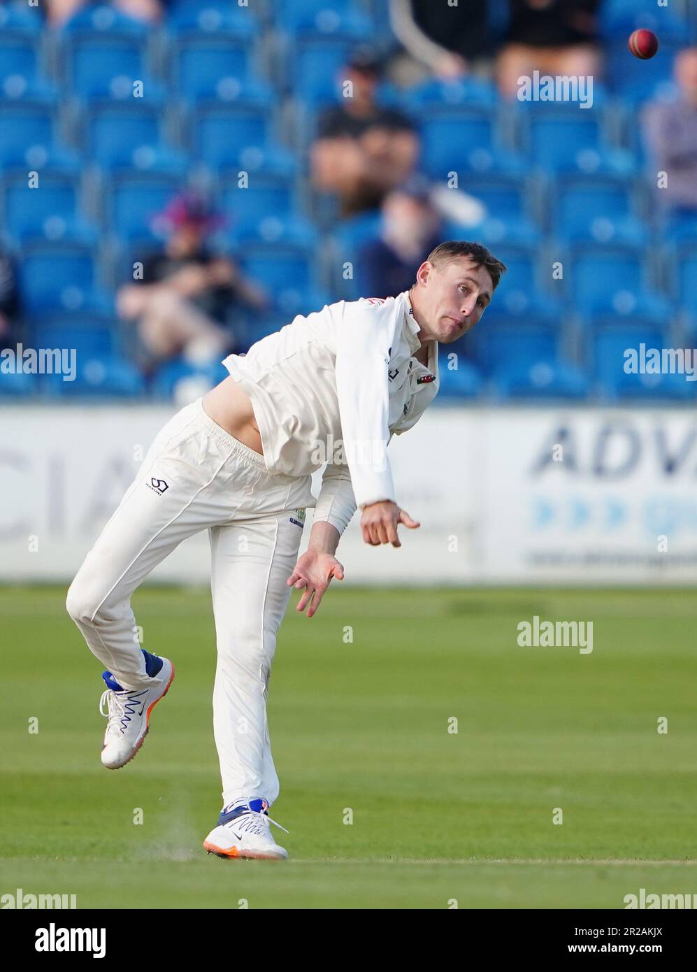 Le bocce di Glamorgan's Marnus Labuschagne il giorno uno della partita LV= Insurance County Championship al Central County Ground 1st, Hove. Data immagine: Giovedì 18 maggio 2023. Foto Stock