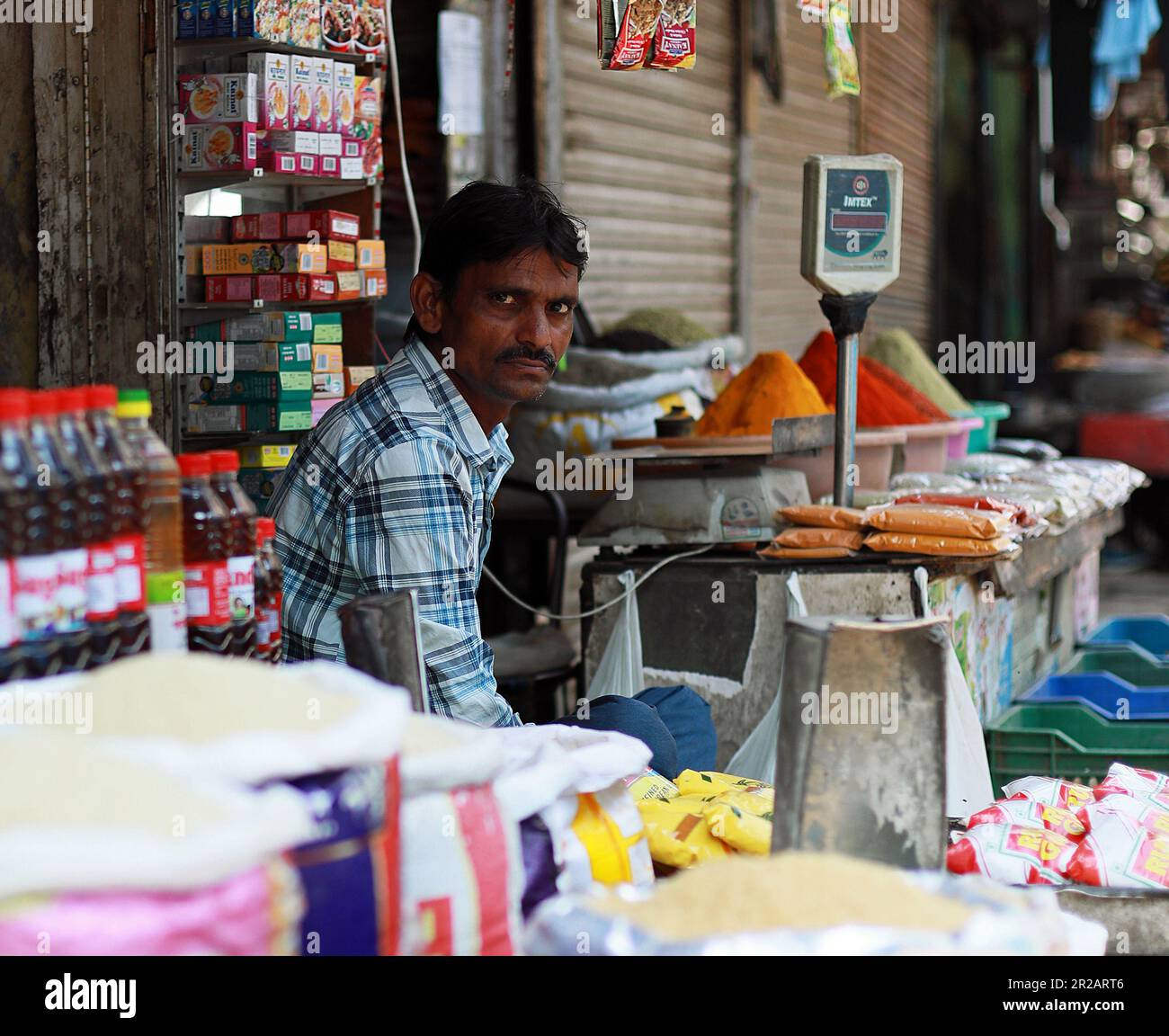 Mercato di strada, nuova Delhi, India Foto Stock