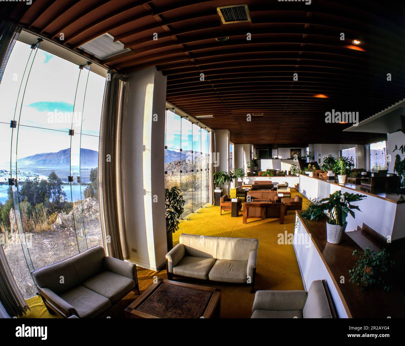 Peru.Puno.Hotel Isla Esteve. Foto Stock