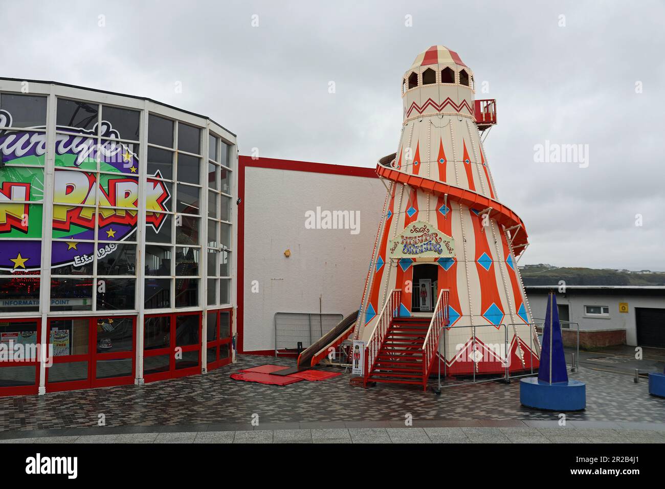 Fiera di Portrush nella contea di Antrim Foto Stock