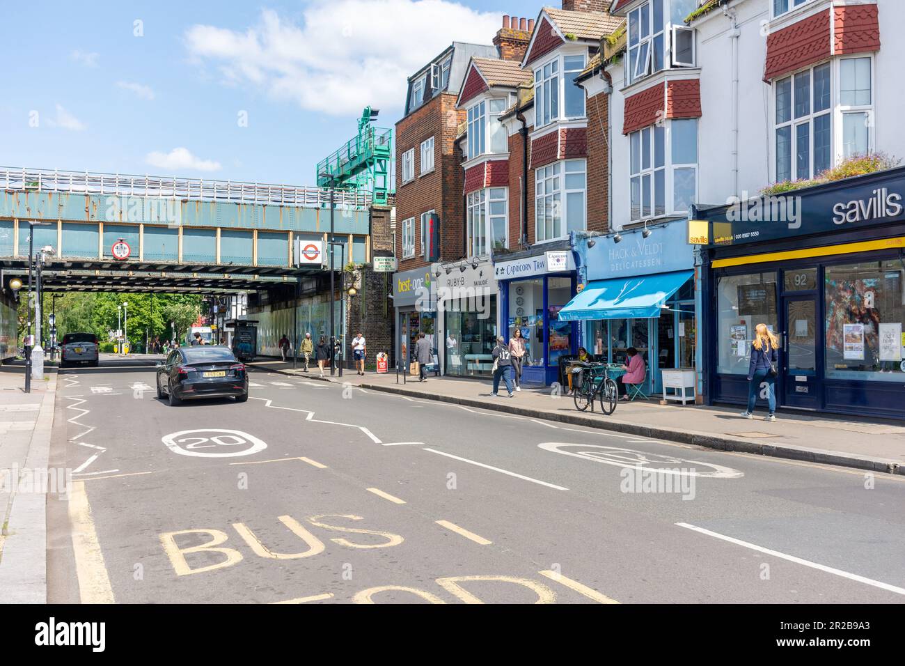 Turnham Green Terrace, Chiswick, London Borough of Hounslow, Greater London, England, United Kingdom Foto Stock