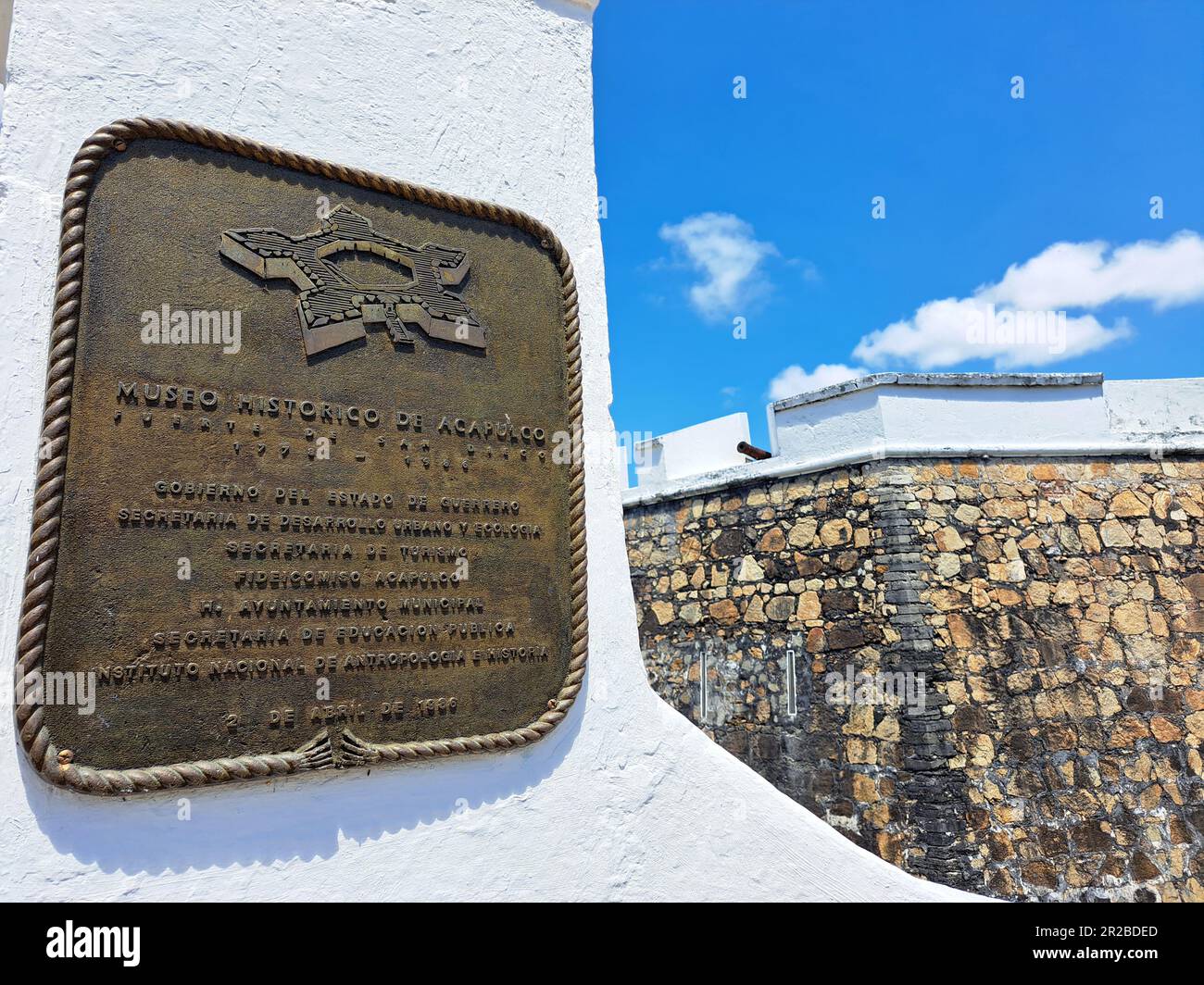 Acapulco, Guerrero, Messico - Apr 28 2023: Fort San Diego è una fortificazione marittima che ha protetto dai pirati, l'indipendenza Foto Stock