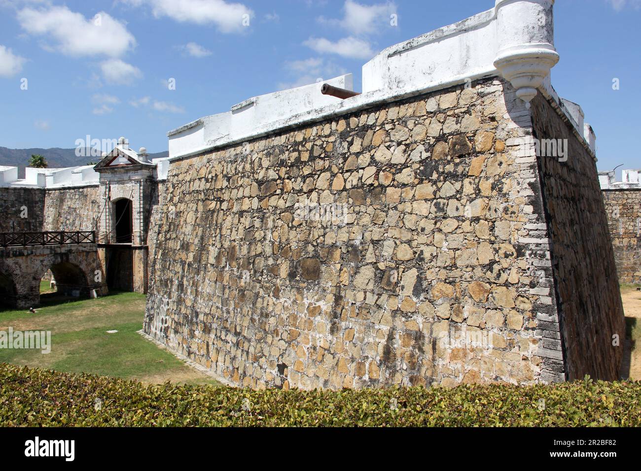 Acapulco, Guerrero, Messico - Apr 28 2023: Fort San Diego è una fortificazione marittima che ha protetto dai pirati, l'indipendenza Foto Stock