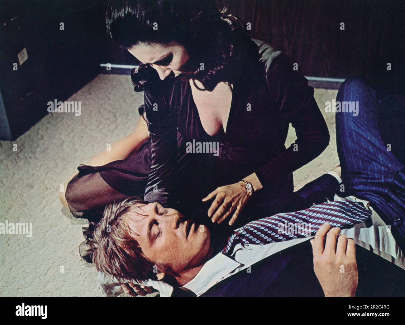 Wayne Maunder, Marianne McAndrew, on-set del film, 'i sette minuti', 20th Century-Fox, 1971 Foto Stock