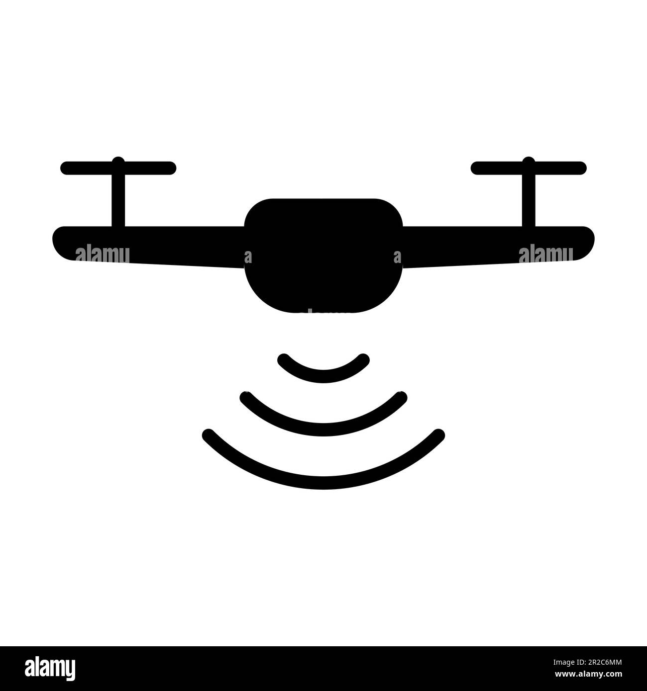 Vettore icone quadrate drone per grafica, logo, sito Web, social media, app mobile, Illustrazione dell'interfaccia utente Illustrazione Vettoriale