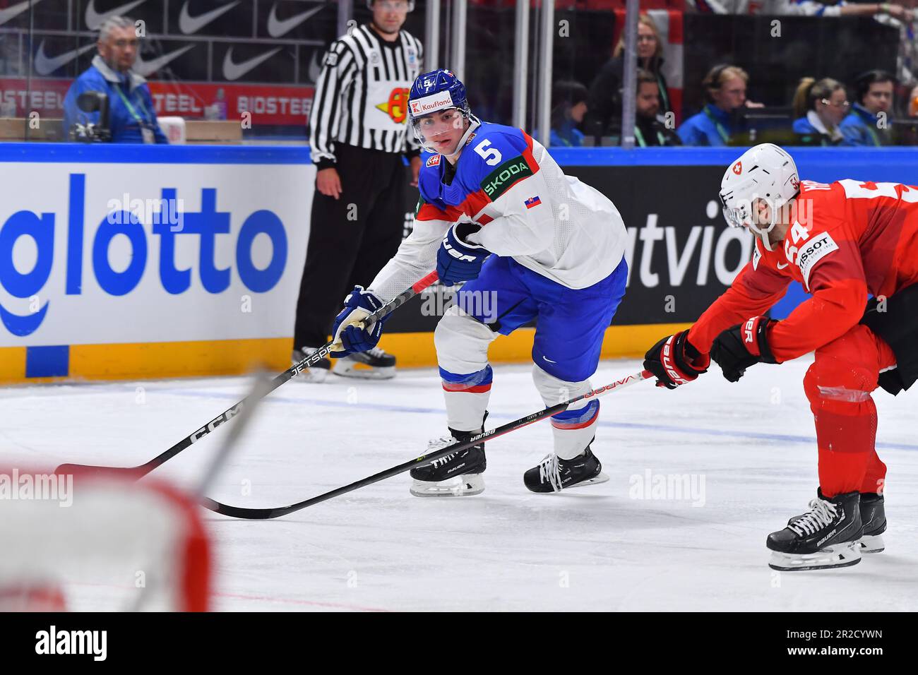 LETTONIA, RIGA - 18.05.23: NEMEC SIMON. Gioco Svizzera vs Slovacchia. Campionato Mondiale di Hockey su ghiaccio IIHF 2023 all'Arena riga Foto Stock