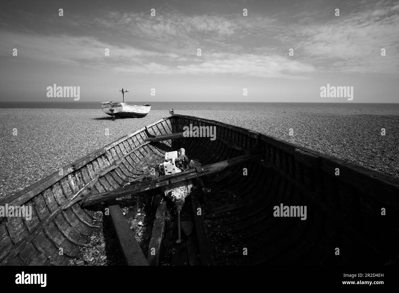 Storiche barche di pesca costiera in legno Aldeburgh Suffolk UK Foto Stock