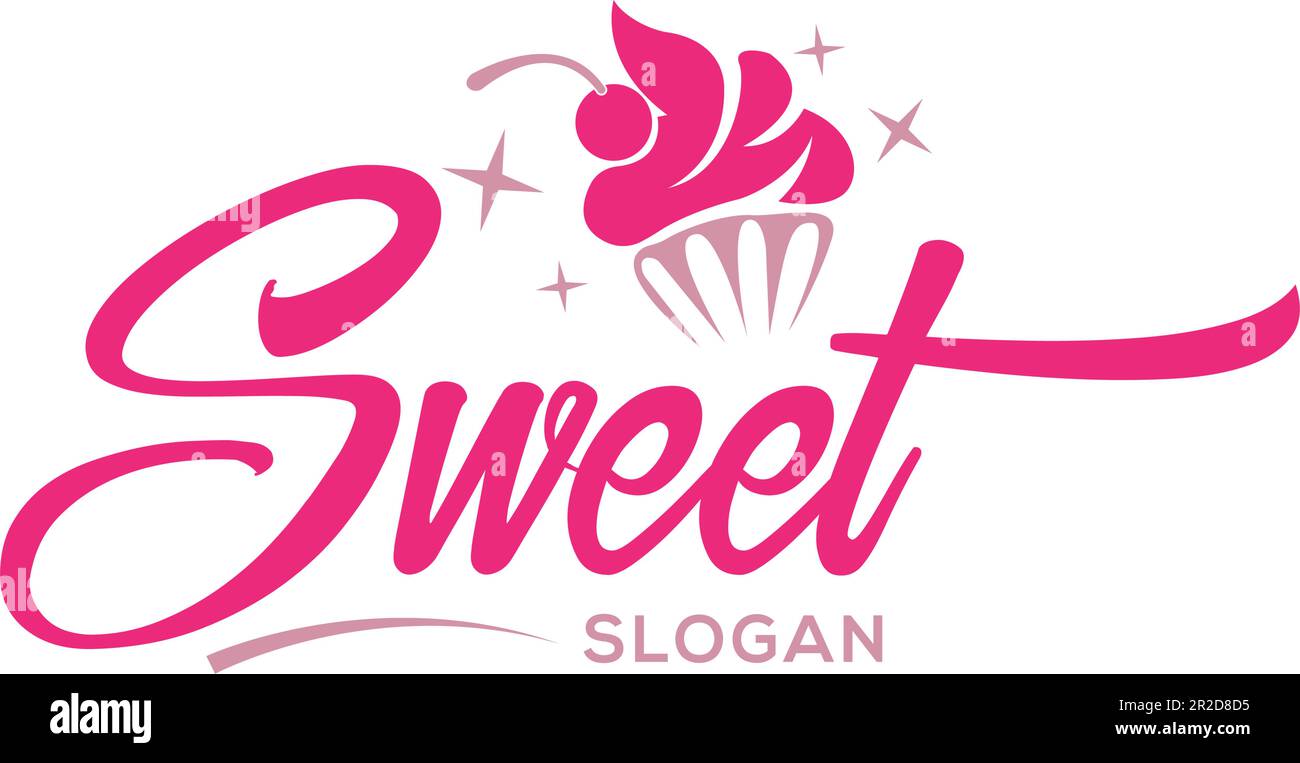 Logo per uno slogan dolce Illustrazione Vettoriale