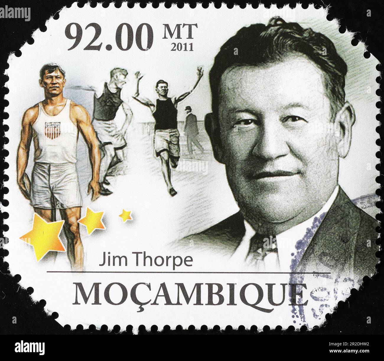 Leggendario Jim Thorpe sul francobollo Foto Stock