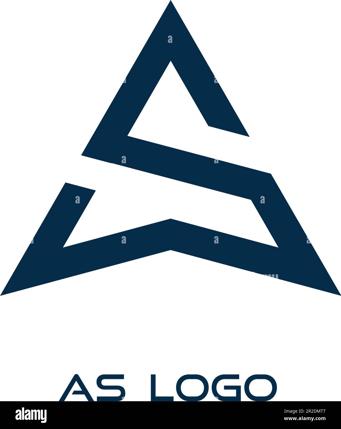 Combinazione di lettere a e S Design del logo del marchio. Illustrazione Vettoriale