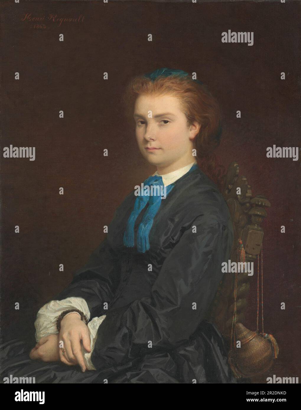 Ritratto di una giovane donna Data: 1863 artista: Henri Regnault Francese, 1843-1871 Foto Stock