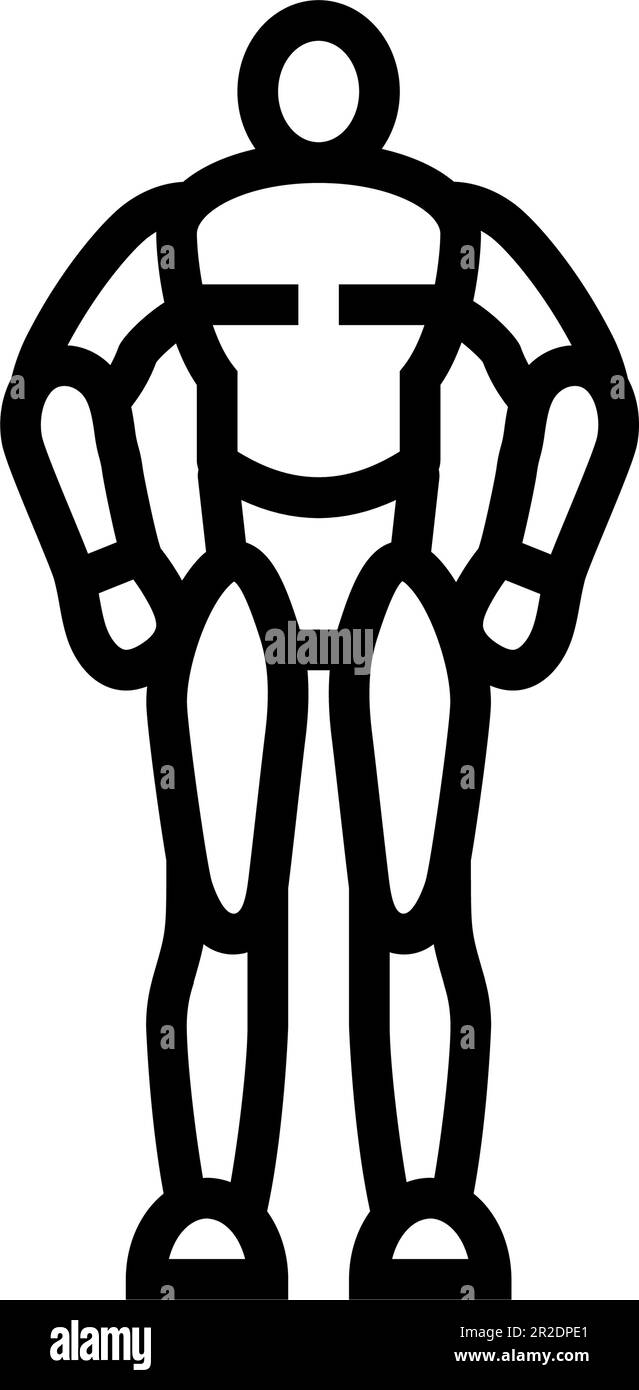 figura di azione gioco bambino gioco linea di gioco icona vettore illustrazione Illustrazione Vettoriale