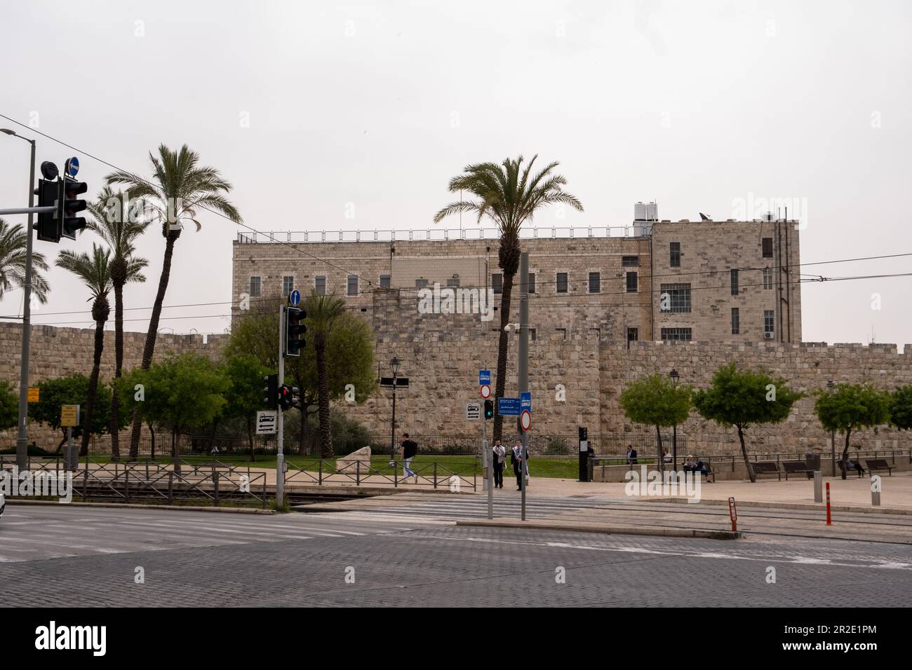 Gerusalemme, Israele - 10 aprile 2023. Vista del college des Feres Foto Stock