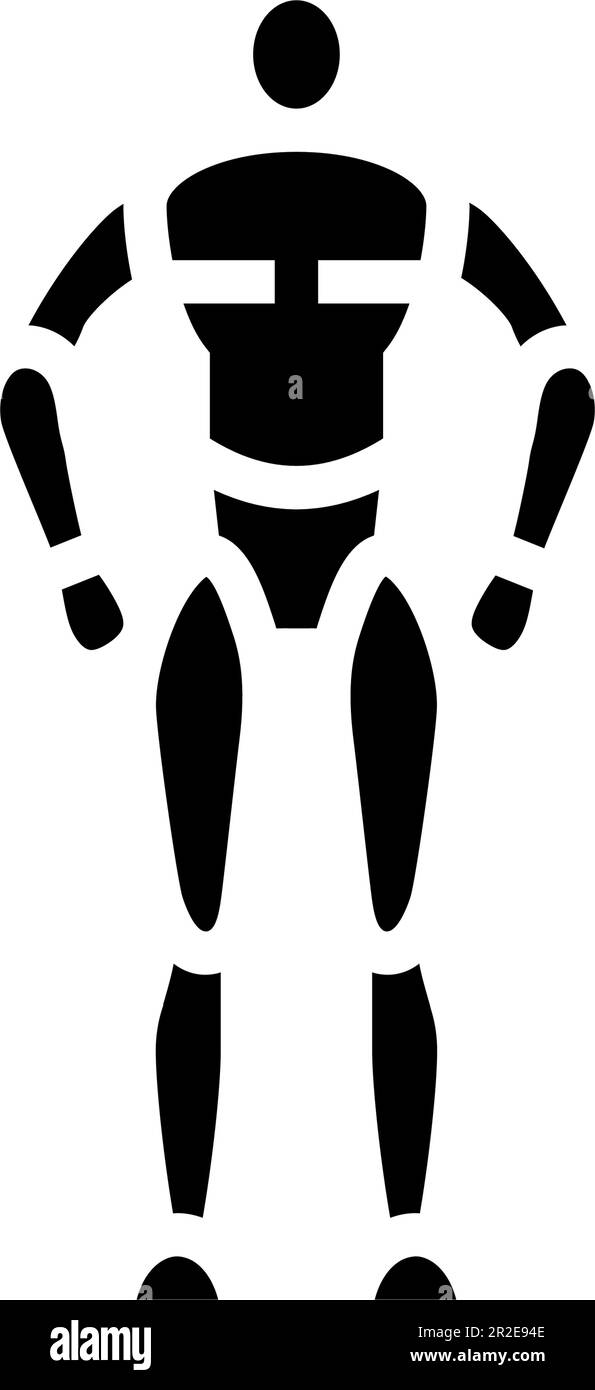 azione figura giocattolo gioco bambino gioco glifo icona illustrazione vettore Illustrazione Vettoriale