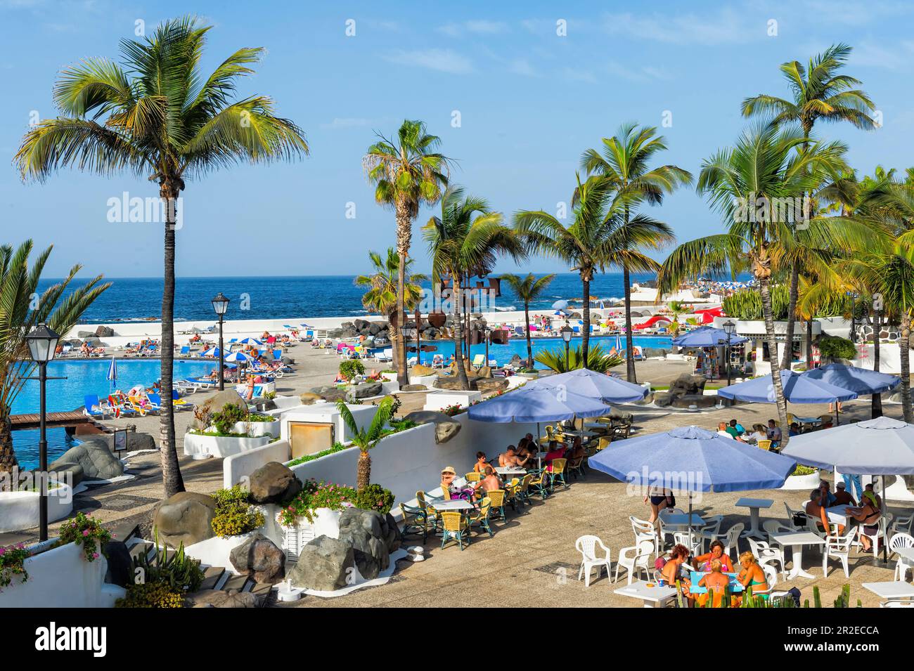 Park Maritimo Cesar Manrique, Puerto de la Cruz, Tenerife, Spagna Foto Stock