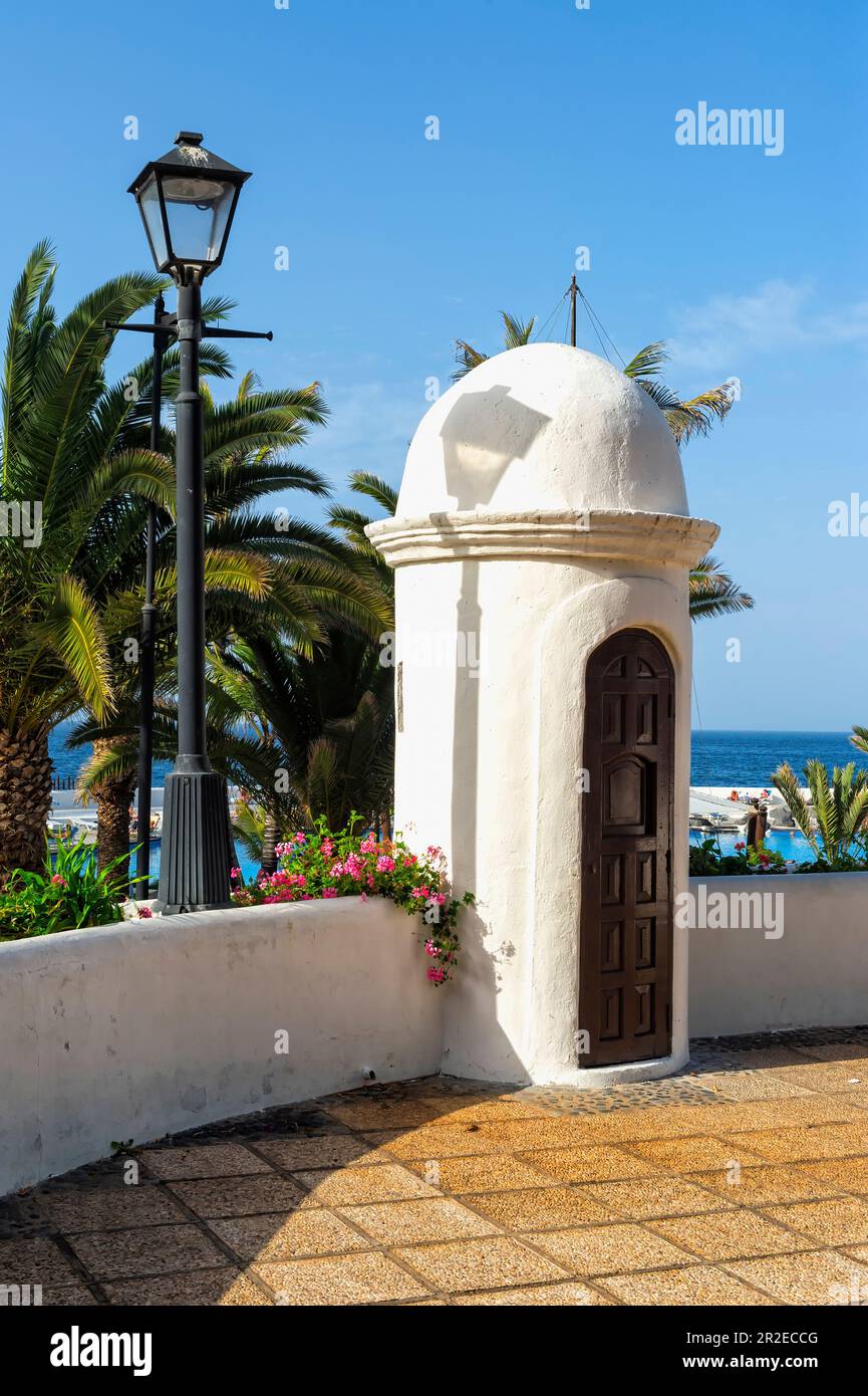 Park Maritimo Cesar Manrique, Promenade, Puerto de la Cruz, Tenerife, Spagna Foto Stock