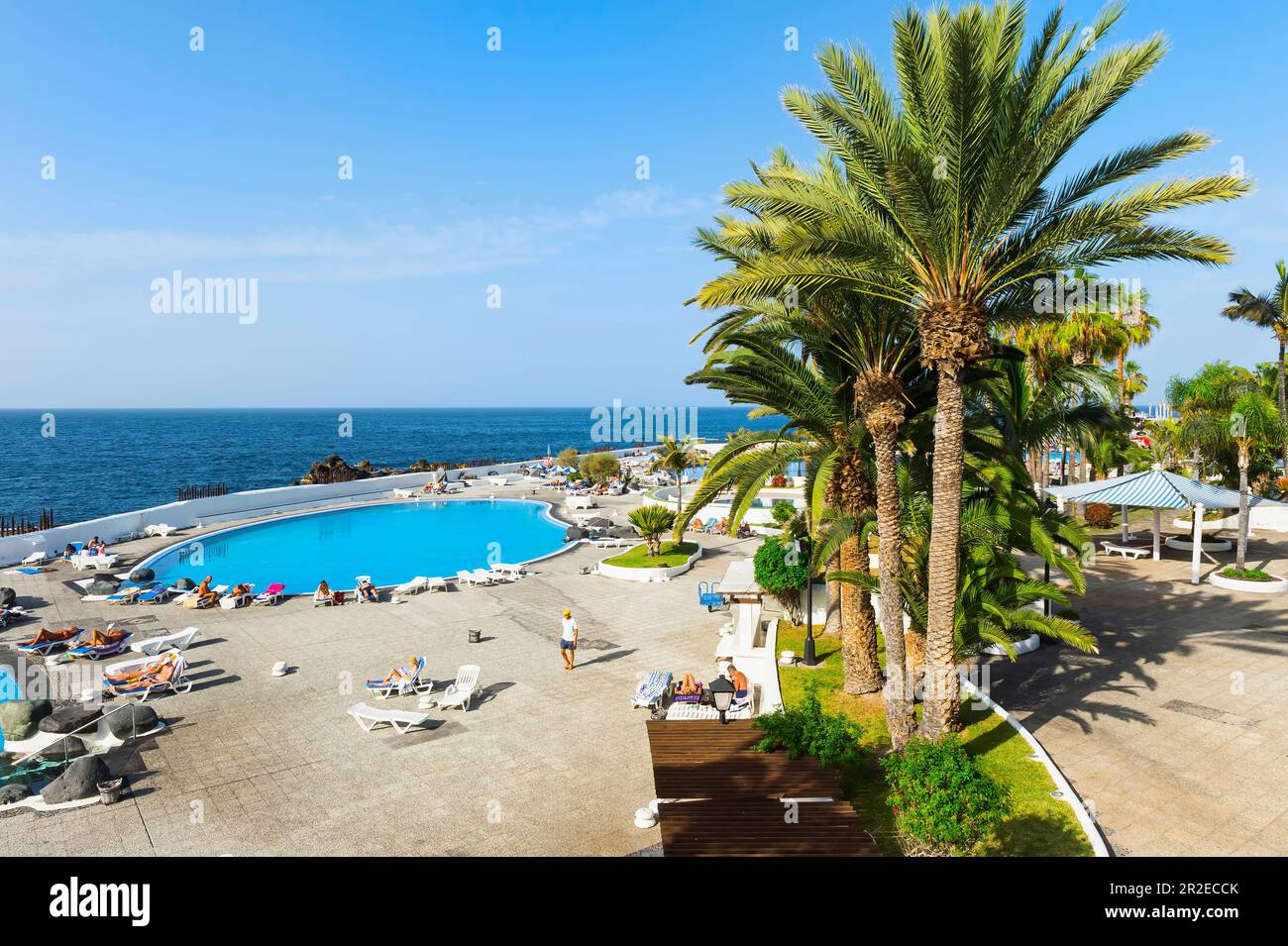 Park Maritimo Cesar Manrique, Puerto de la Cruz, Tenerife, Spagna Foto Stock