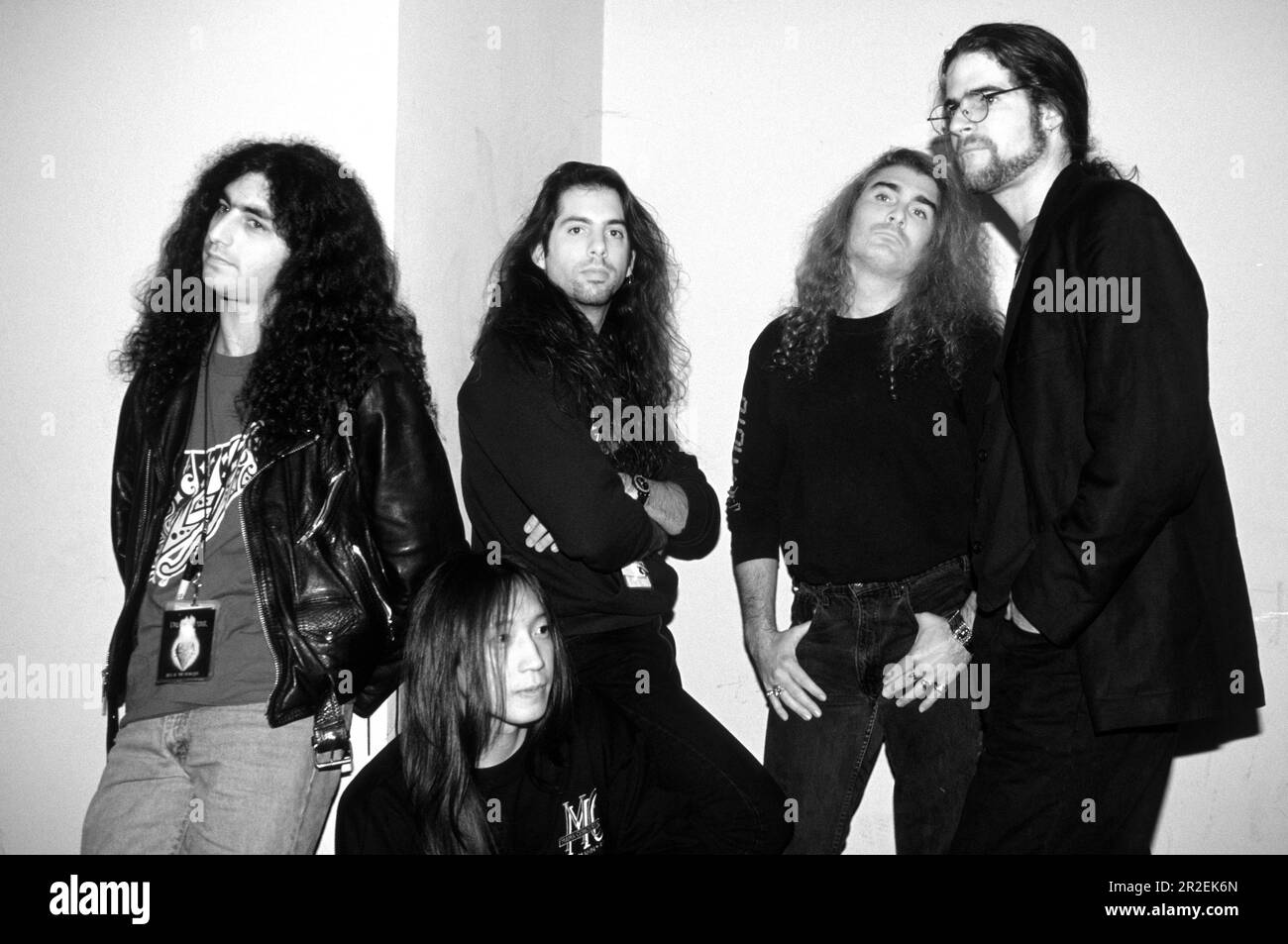 Sesto San Giovanni ,Milano Italia 1993-11-15 : sessione fotografica Dream Theater prima del concerto dal vivo al Palasesto Foto Stock