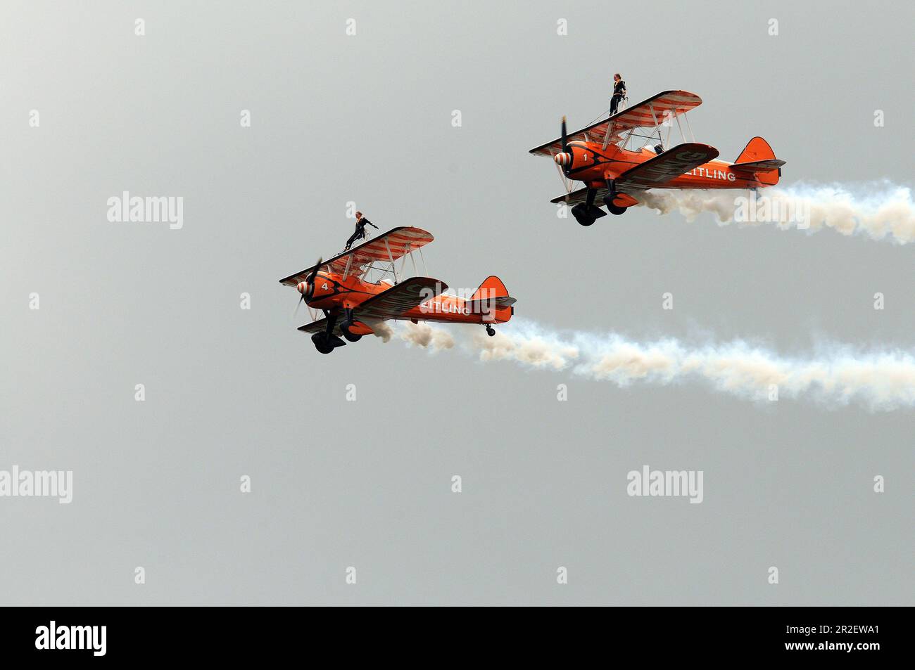 Breitling Wing-Walkers al Cosford Air Show, 2015. Foto Stock