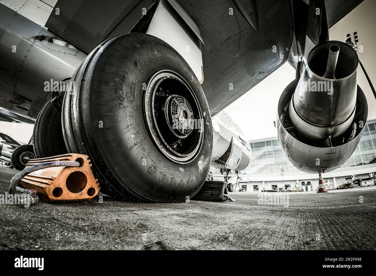 Airbus A320-200 in posizione di parcheggio all'aeroporto di Monaco Foto Stock
